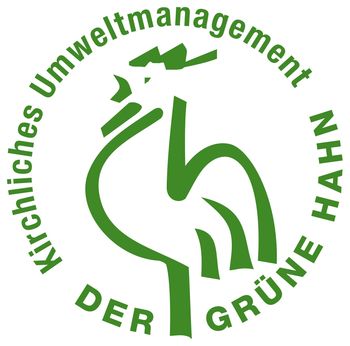 Logo des kirchlichen Umweltmanagements „Grüner Hahn“